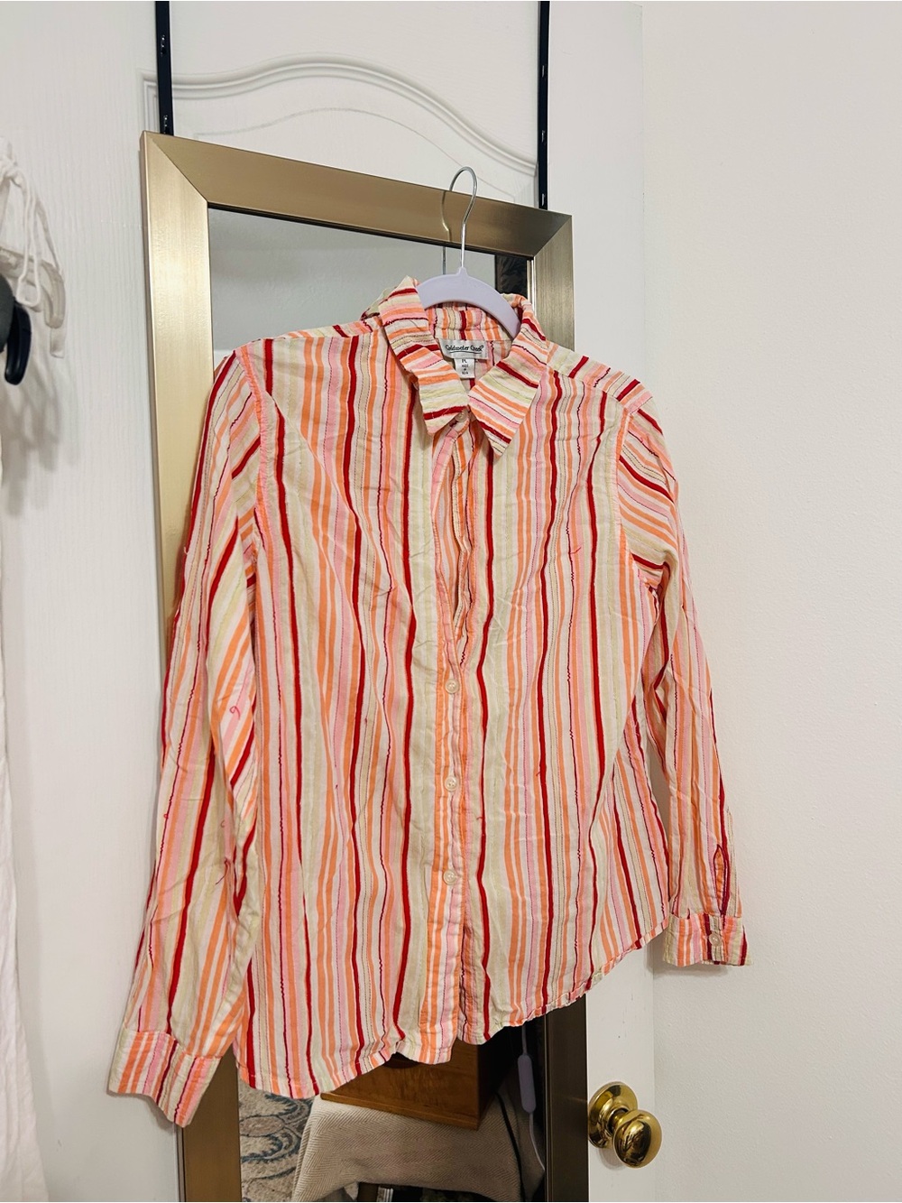 Coldwater Creek Women’s Striped Multi-Color Button-Up Shirt